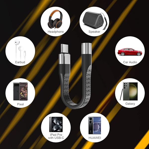 Rixmie USB C to 3.5mm Female Adapter, Type C to Headphone Aux Jack Dongle 24bit 96kHz HiFi DAC, Compatible with Samsung Galaxy S23 S23+ S23 Ultra, - Image 7