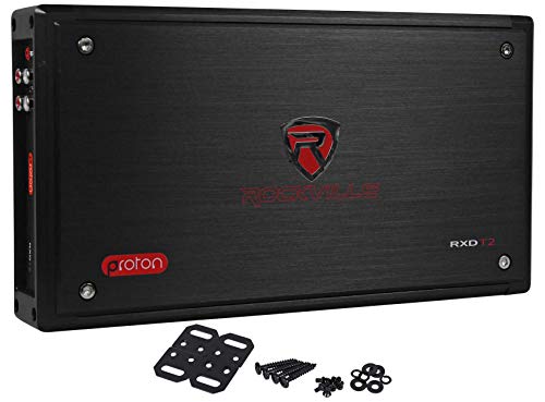 Rockville RXD-T2 2400W 2-Channel Micro Car Amplifier Dyno-Certified with Adjustable Crossover for Superior Car Audio Performance