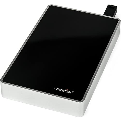 Rocstor Rocsecure EX31 1TB Encrypted Portable SSD Drive with 3X Token Key for Enhanced Security