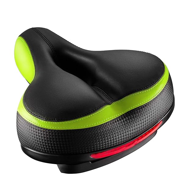 Roguoo Bike Seat Comfortable Dual Shock Absorbing Memory Foam Waterproof Saddle Replacement for Mountain and Road Bikes