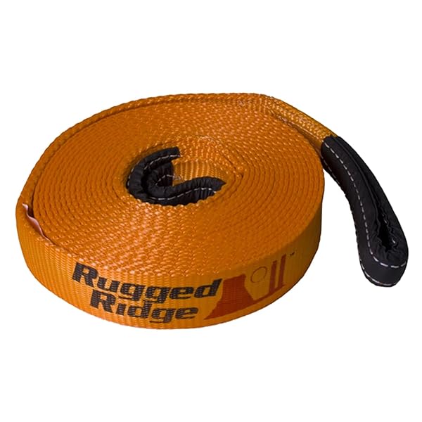 "Rugged Ridge 2" x 30' Recovery Strap (15104.02) - Heavy-Duty Towing & Off-Roading Gear"