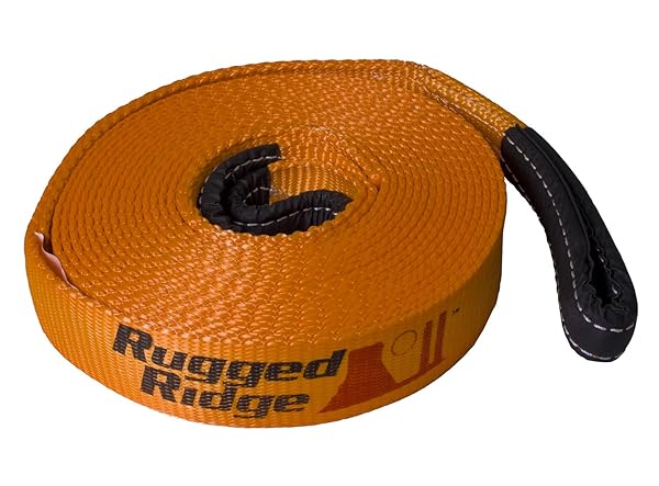 Rugged Ridge 1 Inch x 15 Feet Tow Recovery Strap - Durable & Reliable 15104.04