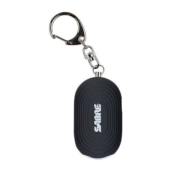 SABRE Stay Safe with SABRE 2-in-1 Personal Alarm & LED Light - 130dB Siren, 1,250ft Range, Compact Design for Bags & Keys