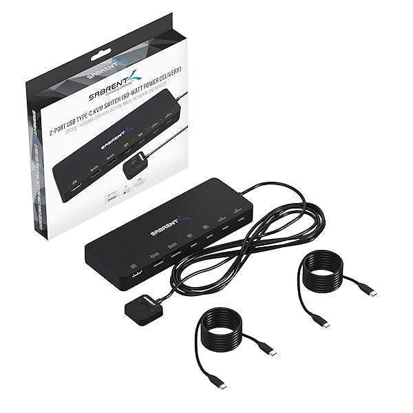 Buy SABRENT 2 Port USB Type C KVM Switch - 60W Power Delivery for Seamless Device Switching - Image 9
