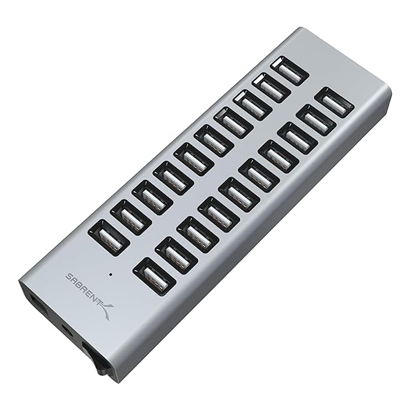 SABRENT 90W 20-Port USB 2.0 Fast Charger with 12V Power Supply - Ultimate Charging Solution