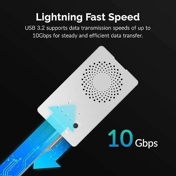 Buy SABRENT Tool-Free USB Type C Dual Docking Station for PCIe NVMe SSDs - Offline Cloning Function (EC-SSD2) - Image 4