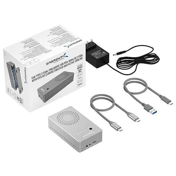 Buy SABRENT Tool-Free USB Type C Dual Docking Station for PCIe NVMe SSDs - Offline Cloning Function (EC-SSD2) - Image 10