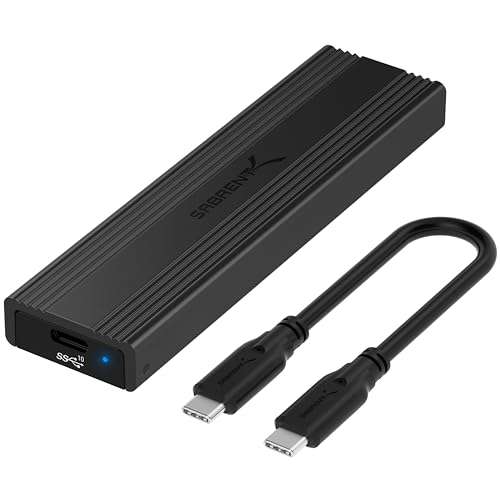 SABRENT USB 3.2 10Gbps Type C Tool-Free Enclosure for M.2 PCIe NVMe & SATA SSDs - Fast & Easy Storage Solution - Image 2