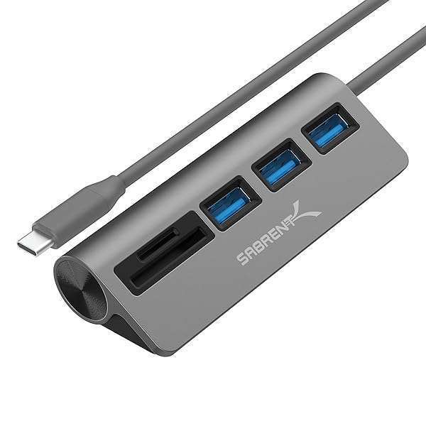 Buy SABRENT 5-in-1 USB-C Hub: SD Card Reader & 3 USB 3.0 Ports for MacBook, Windows, Surface Pro - Fast Data Transfer!