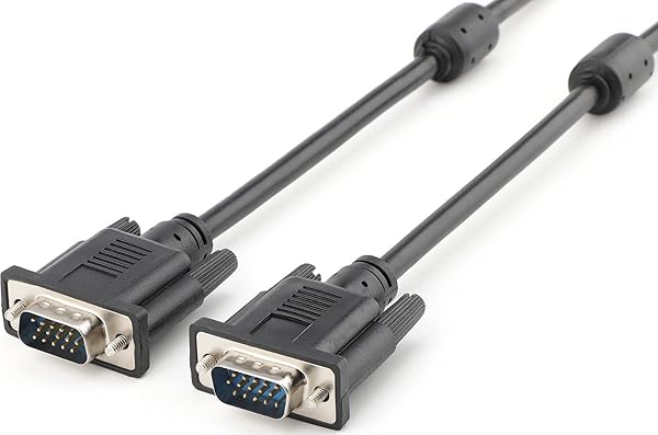 SAISN VGA to VGA Video Cable Male to Male 15 Pin Full HD 1080P Black Cord for TV Computer Projector 1.5 Feet - Image 3