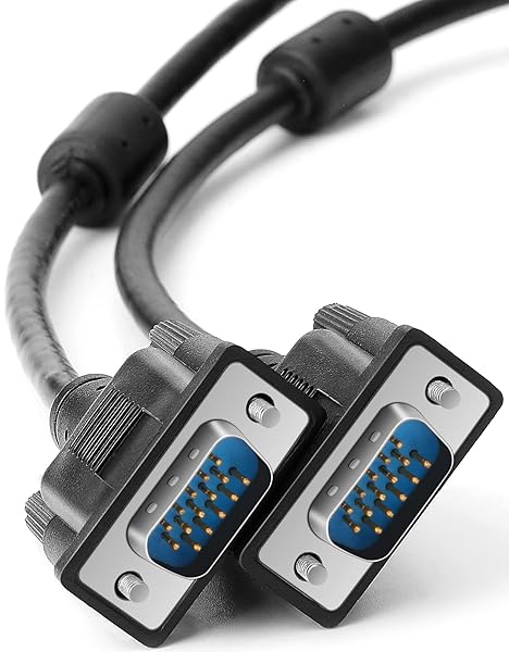 SAISN VGA to VGA Video Cable 15 Pin Male to Male Full HD 1080P High Resolution Black Cord for TV Computer Projector 3 Feet - Image 2