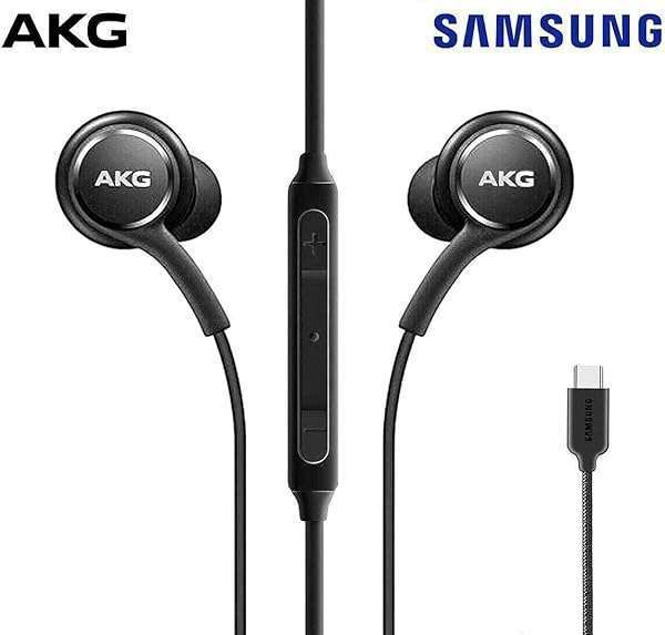 Buy Original Samsung AKG USB Type C Earbuds for Galaxy A53, S22, S21 FE, S20 Ultra - Includes Velvet Pouch - Black - Image 3