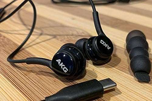 Buy Original Samsung AKG USB Type C Earbuds for Galaxy A53, S22, S21 FE, S20 Ultra - Includes Velvet Pouch - Black - Image 4