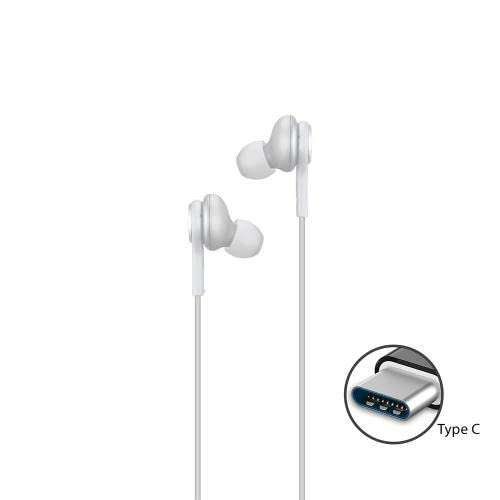 Original Samsung AKG USB Type C Earbuds for Galaxy S23 Ultra, A53 5G, S22, S21 FE - Braided with Velvet Pouch - White - Image 5