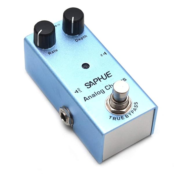 SAPHUE Analog Chorus Guitar Pedal - Mini True Bypass Effects with Rate/Depth Knob & Steel Shell for Electric Guitar - Image 2