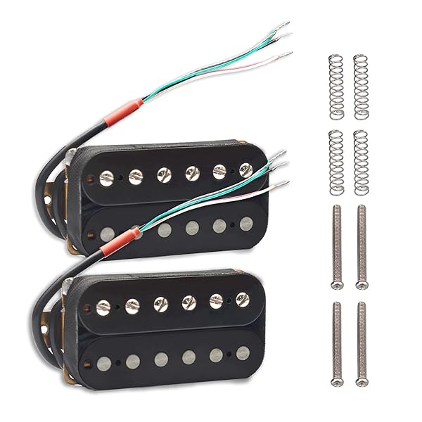 SAPHUE Electric Guitar Humbucker Pickups Double Coil Guitar Bridge Pickup and Neck Pickups Set (Black)
