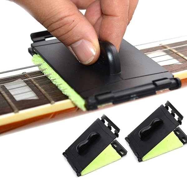 SAPHUE Guitar String Cleaner Fretboard Cloth Tool Scrubber Maintenance Kit for Violin Bass Ukulele Electric Guitars 2 Pack