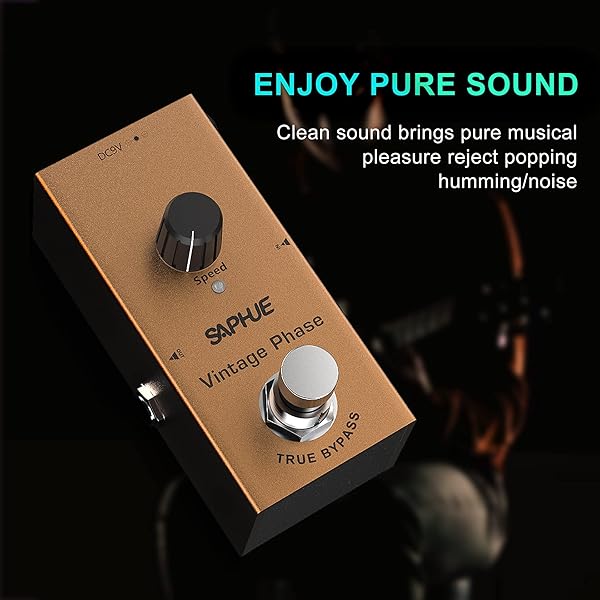 SAPHUE Vintage Phaser Guitar Effects Pedal - Mini Steel Shell with True Bypass for Electric Guitars - Image 5