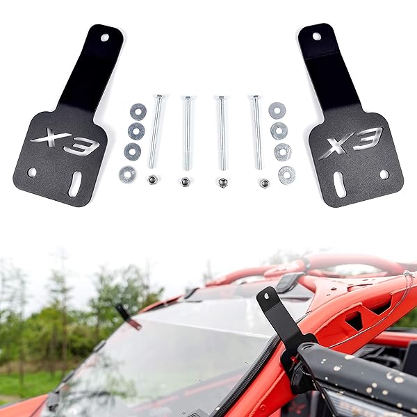 "SAUTVS 50" LED Light Bar Brackets for Can-Am Maverick X3 | Adjustable Metal Mount Kit for All Models"