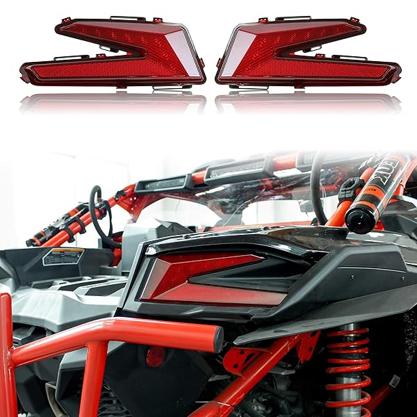 SAUTVS LED Taillights for Can Am X3 Red Rear Brake Stop Lights Tail Lamps 2017-2025 Accessories 2PCS