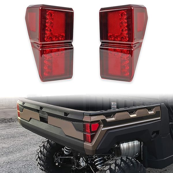 SAUTVS Ranger XP 1000 Taillights Red LED Tail Lights for Polaris Ranger 1000 Crew XP 2018 to 2025 Accessories 2PCS 2413766