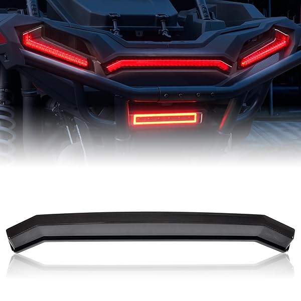 SAUTVS UTV Center Tail Light - OEM Replacement for Polaris RZR XP 1000 & Sportsman 1000 (2019-2022) - Smoked Black