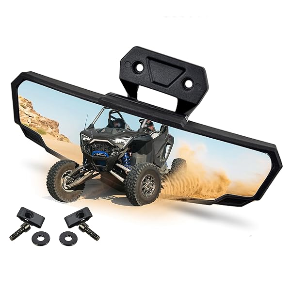 SAUTVS Premium Rear View Mirror for RZR PRO XP/R PRO R/S 2020-2025 | Convex Center Mirror for Polaris RZR XP 1000 2024-2025 - Image 2