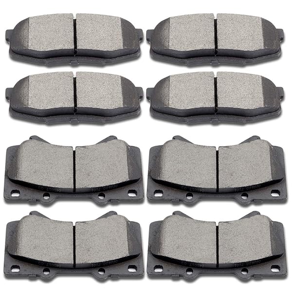 SCITOO Ceramic Brake Pad Set for Lexus LX570 & Toyota Models (2007-2019) - Front & Rear Disc Pads