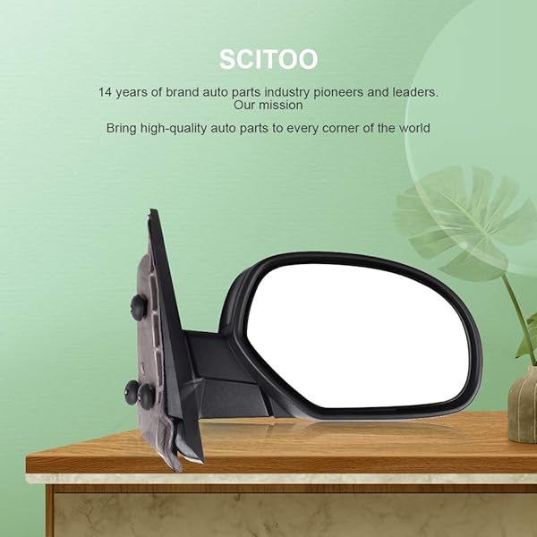 SCITOO Passenger Side Mirror for 2007-2013 Chevy Avalanche, Suburban & GMC Yukon - Power Heated, Black GM1321325 - Image 8