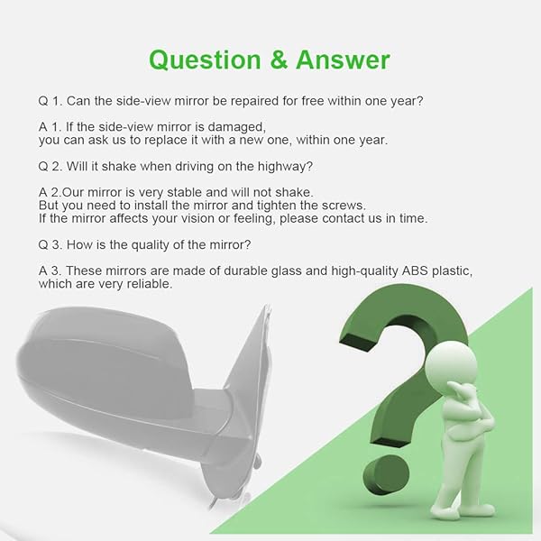 SCITOO Passenger Side Mirror for 2007-2013 Chevy Avalanche, Suburban & GMC Yukon - Power Heated, Black GM1321325 - Image 9