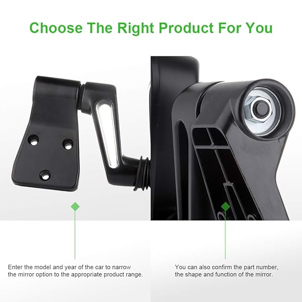 SCITOO Side View Mirrors for Jeep Wrangler 1987-2002 | Manual Folding, No Heated, Compatible with Half Door Models - Image 7