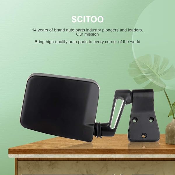 SCITOO Side View Mirrors for Jeep Wrangler 1987-2002 | Manual Folding, No Heated, Compatible with Half Door Models - Image 8