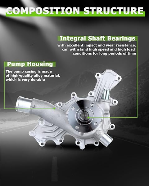 SCITOO Water Pump & Gasket for 1997-2010 Ford Explorer, Mustang, Ranger & Mazda B4000 - WP4028 Replacement - Image 4