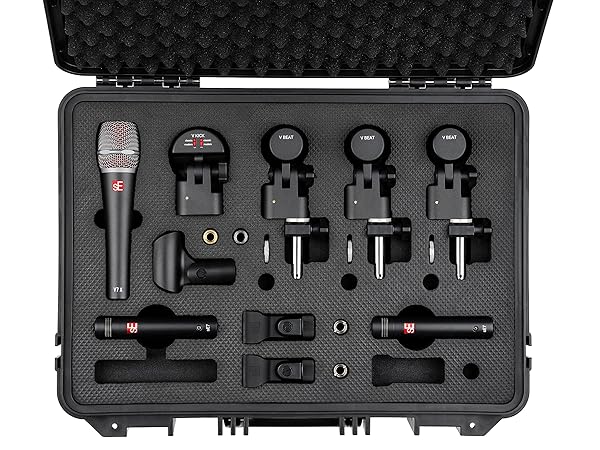 SE Electronics V Pack Club: V Kick 2, V Beat, Clamps & SE7 Pair with Case - Ultimate Audio Gear
