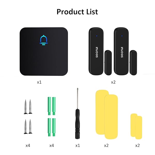 SECRUI Door Chime, Wireless Door Chimes When Door Open Entry for Business Home Office Store Door Ringer Alert Buzzer Alarm Door Ringer for Opening - Image 7