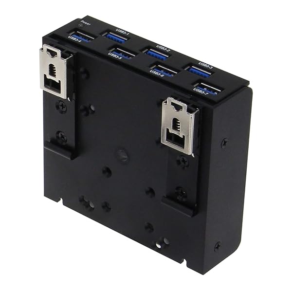 SEDNA USB 3.1 Gen 1 7 Port DIN-Rail Mounting Hub for Industrial Control and Server Cabinet Applications