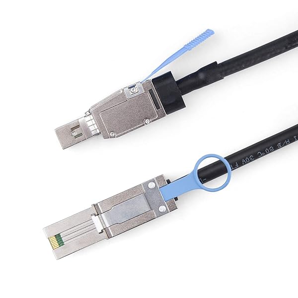 10Gtek SFF-8644 to SFF-8088 Mini SAS Cable 6Gbps 0.5m for RAID Server Data Center 100-Ohm High Speed Connection