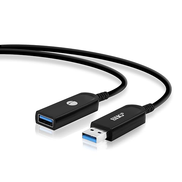 SIIG 100ft USB 3.0 Extension Cable Type A Male to Female AOC Active Optical 5Gbps UASP Not Compatible with USB 2.0 and 1.1 Devices
