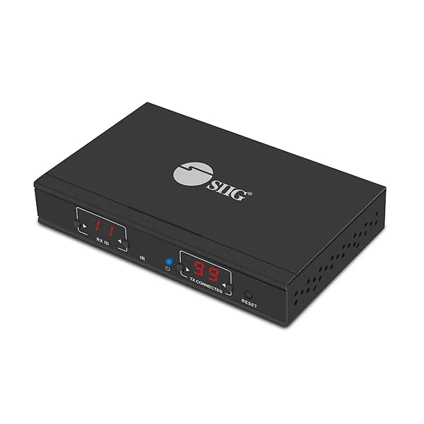 SIIG 1080p HDMI Extender Balun Over IP Ethernet, 394ft, Receiver Unit (RX) only, Many to Many, Matrix Configurable Over CAT5e CAT6, Expandable up to