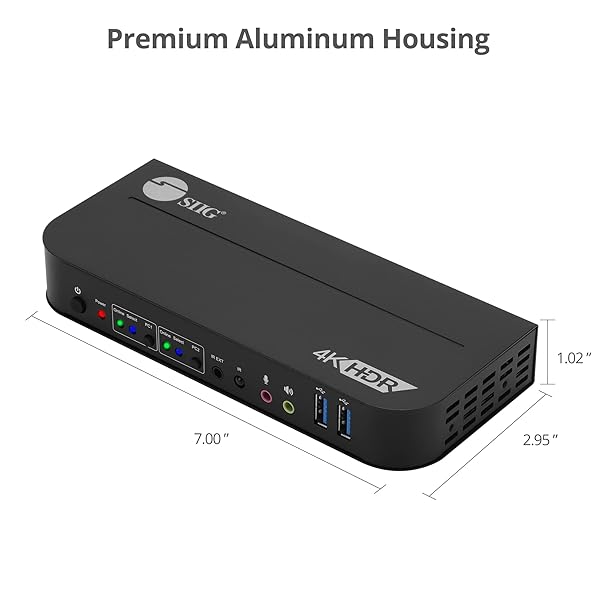SIIG 2-Port 4K KVM Switch HDMI with Remote Control - USB 3.2, EDID Bypass, Windows & Mac Compatible - Image 9