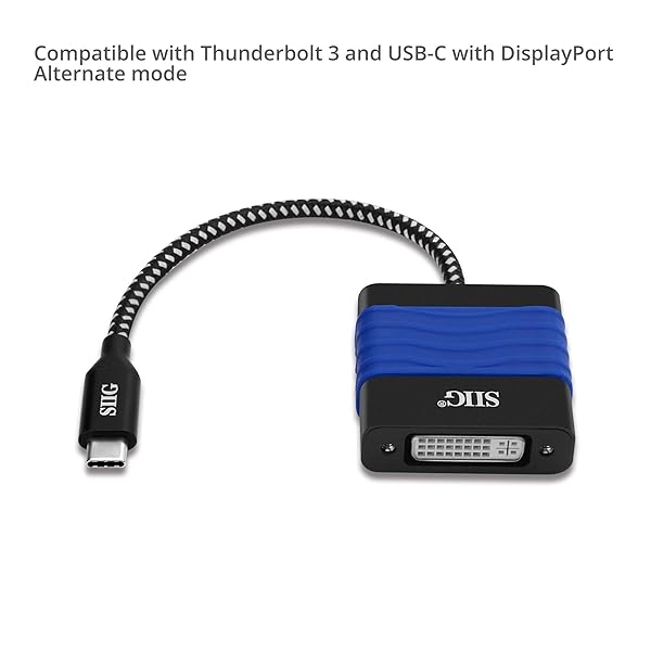 SIIG USB Type C to DVI Adapter - Thunderbolt 3 Compatible for MacBook Pro & Chromebook Pixel - Image 4