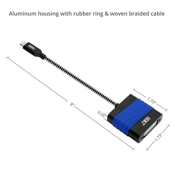 SIIG USB Type C to DVI Adapter - Thunderbolt 3 Compatible for MacBook Pro & Chromebook Pixel - Image 7