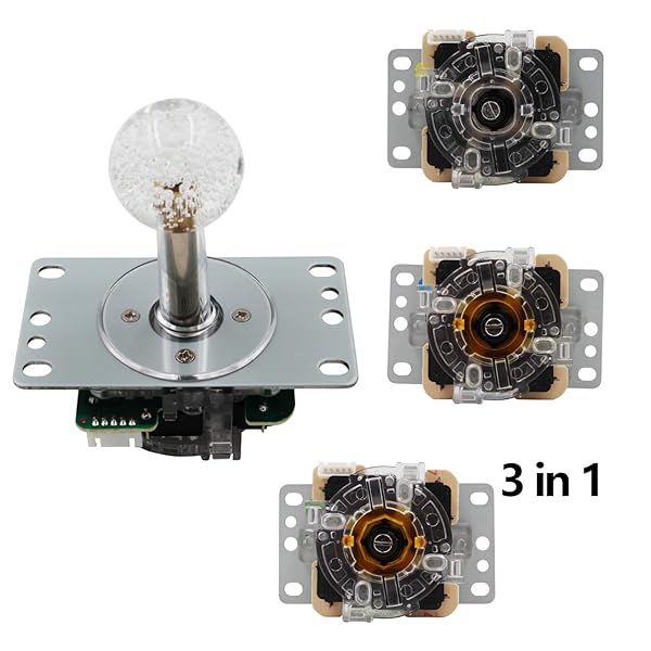 SJ JX Arcade LED Joystick SANWA Style Retro Fight Game Joystick Circular Octagonal Limiter for Raspberry Pi MAME JAMMA - Image 4
