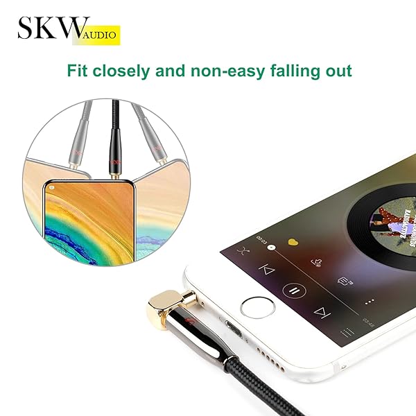 SKW Aux Cable 3.5mm Stereo Audio Cable 6.5ft Hi-Fi Sound for Car Home Stereo iPhone iPod iPad Echo Dot Sony and More - Image 8