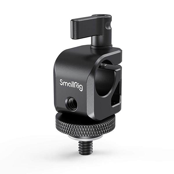 SMALLRIG 15mm Rod Clamp Connector for Cameras - Attach Microphones, Sound Recorders & Lighting