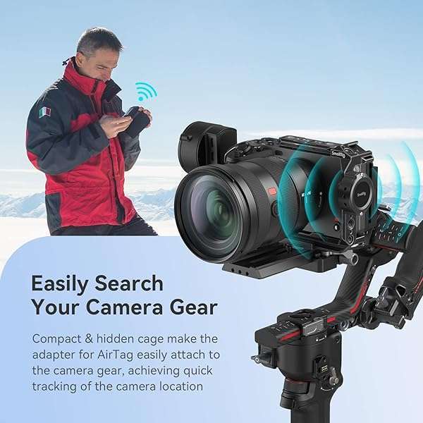 "SMALLRIG AirTag Camera Cage Adapter - Dual 1/4"-20 Mount for Camera Plates (MD4149)" - Image 4