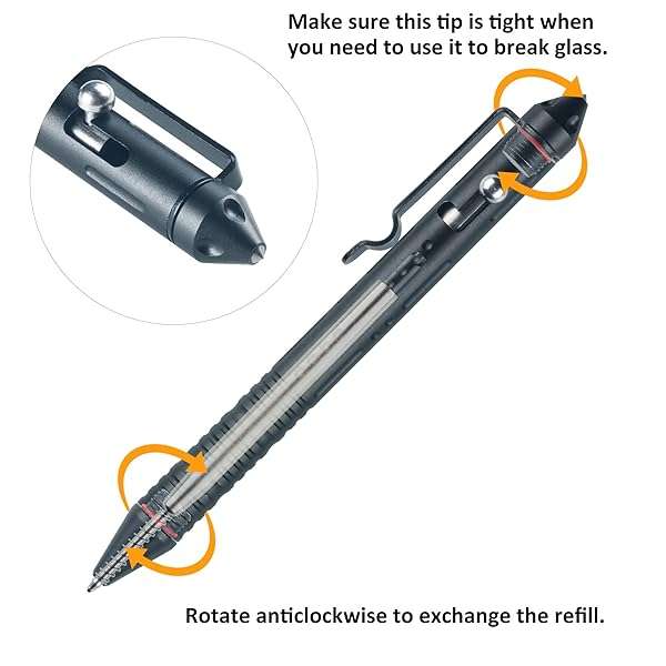 SMOOTHERPRO Bolt Action Pen - Tungsten Side, EDC Pocket Tool in Gray | 3 Color Options Available - Image 4