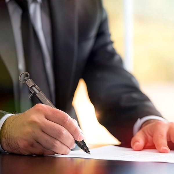 SMOOTHERPRO Solid Brass Bolt Action Pen for Tremors & Arthritis - Stylish EDC Pocket Tool in Natural Finish (BR630) - Image 6