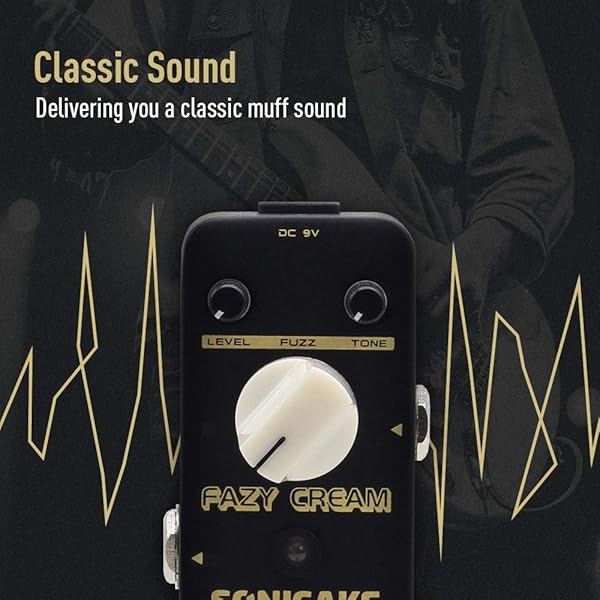SONICAKE Fuzz Guitar Effect Pedal - Vintage Mini Muff Sound, True Bypass for Electric Guitar | Fazy Cream - Image 4