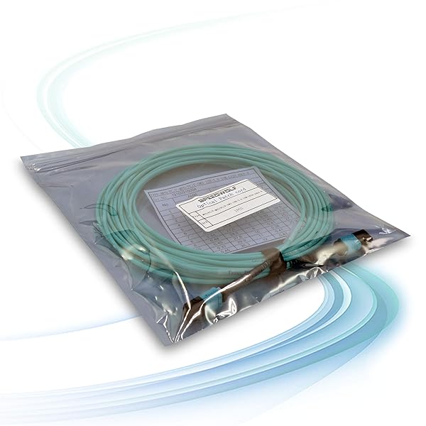 SPEEDWOLF 10M 12 Fibers Type B OM3 MPO Patch Cord Cable Female to Female for 10G QSFP+ 100G QSFP28 Transceivers Aqua - Image 9